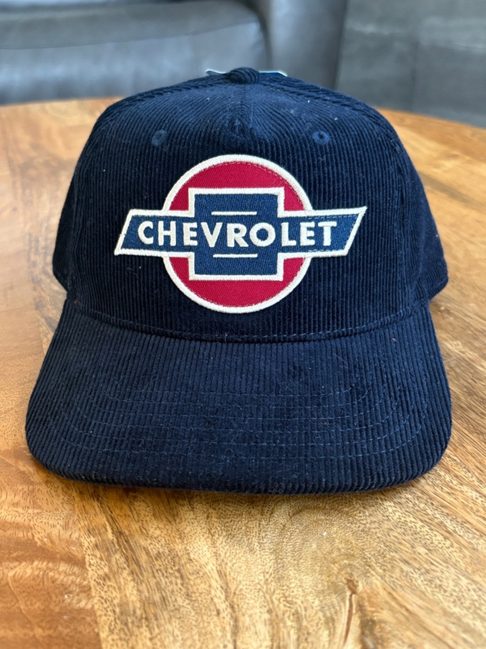 Chevrolet Navy Corduroy Snap Back Hat